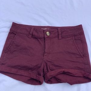 Ae MIDI twill shorts Maroon size 4